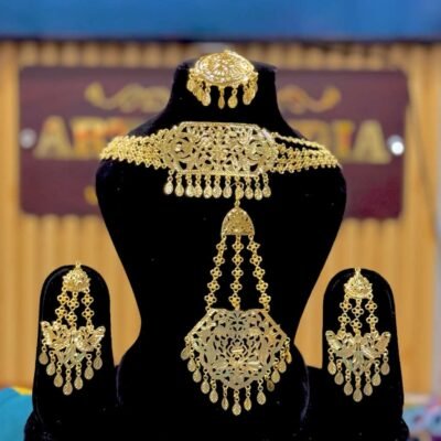 Real Goldlook Patiala Shahi Choker set Complete