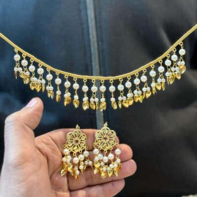 Real Goldlook Pippal Patti Chain set