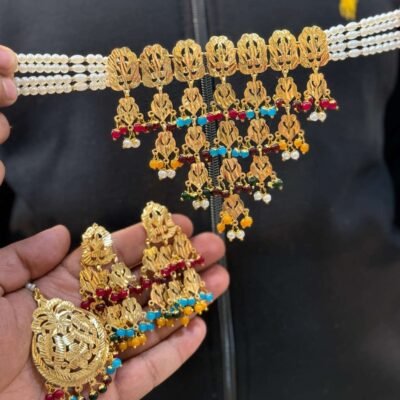 Real Goldlook Navratna Jhaalar set