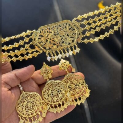 Real Goldlook Premium Patiala Shahi Choker set