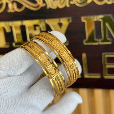 Real Gold Look Unique Bangles 2.10