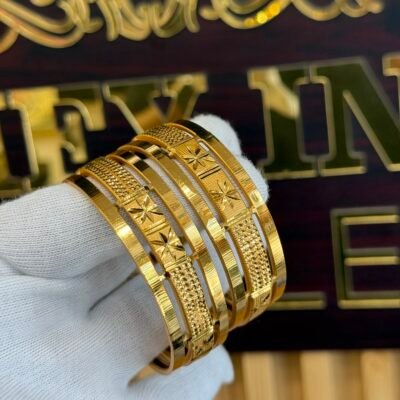 Real Gold Look Designer Bangles 2.6