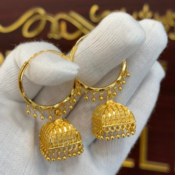 Real Goldlook Dubai Baali Jhumka Square