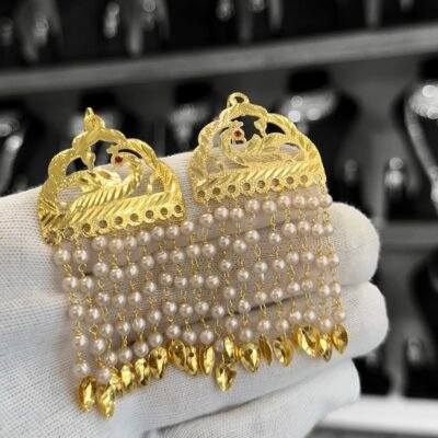 Real Gold Look Morni Jhaalar Earings