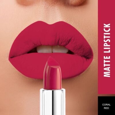 Swiss Beauty Pure Matte Lipstick Coral Red