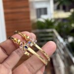 Premium Goldlook AD Classic Bangles Navratna