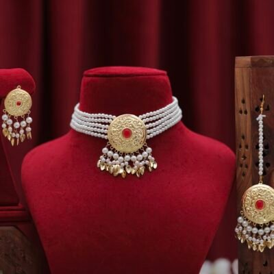 Real Goldlook Premium Pippal Patti Ruby Set Trending