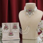 Designer Pakistani Choker with Earings tikka And Sahare Navratna