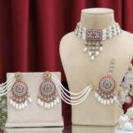 Most Famous Pakistani Choker with Earings Tikka and Sahare Navratna