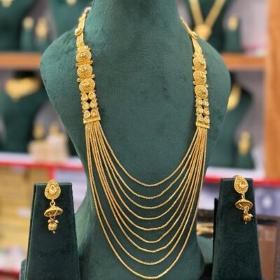 Real Goldlook Antique Long Dubai Chain Gold Set