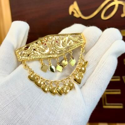Real Goldlook Leaf Morni Hair Clip