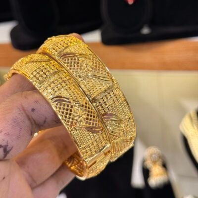 Real Goldlook Turkish Gold Bangles Designer