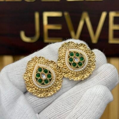 Real Goldlook Antique Designer Tops Green