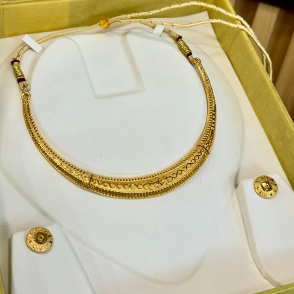 Real Gold Look Designer Grain Hasli set