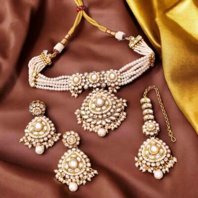 High Quality Premium Kundan Choker set Ivory