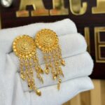 Real Gold Look Beeds Jhaalar Pippal Patti Earings