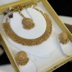 Real Gold Look Antique Most Famous Necklace with Tops Tikka