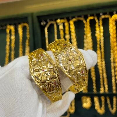 Real Gold Look Designer Ghadi Chudi