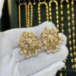 Real Gold Look New Jadau Tops Pearl