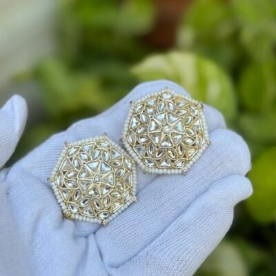 Uncut Kundan Tops Earings Aanya