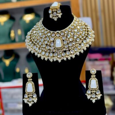 Bollywood Kundan set Ivory