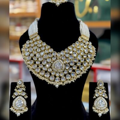 Premium Uncut Kundan Bollywood Set Ivory