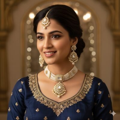 Luxury Ivory Kundan Choker set