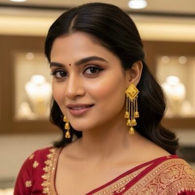 Real Gold Look Mini 5 Jhumka Designer Earings