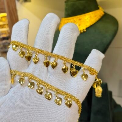 Real Gold Look Leaf Payal