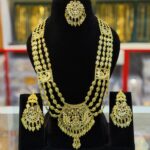 Real Gold Look Leaf Morni Ranihaar set