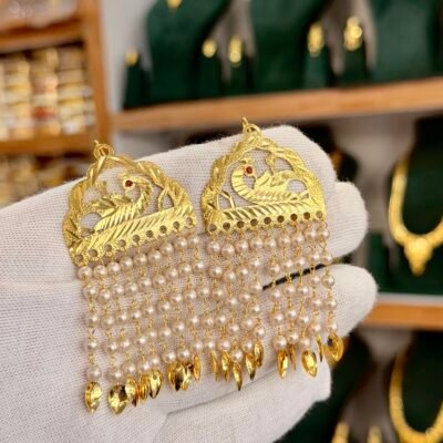 Real Gold Look Morni Jhaalar Earings