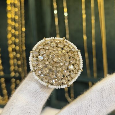 Oversized Cocktail Ring - Polki