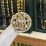 Oversized Cocktail Ring - Kundan