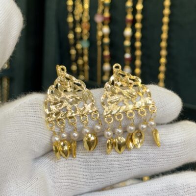 Real Goldlook Mini Pippal Patti Earings