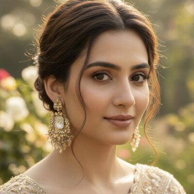 Designer Moizzonote and Polki Pakistani Earings