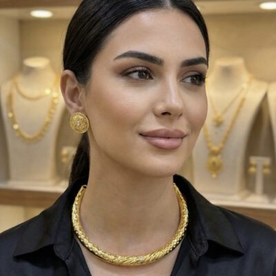 Real Goldlook Pipe Hasli with Tops