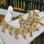 Antique Ruby Panna Kundan Necklace set