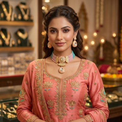 Pastel Bollywood Choker Set