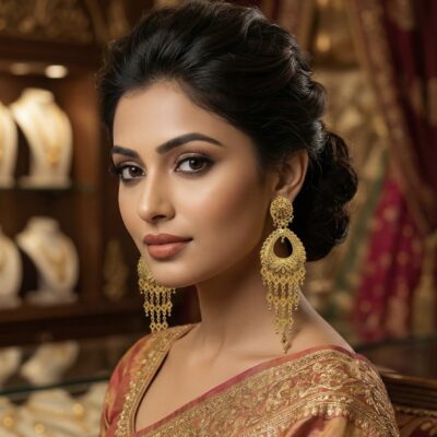 Real Gold Look Designer Earings