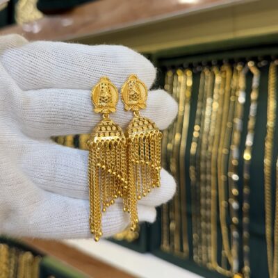 Real Gold Look Mini Jhaalar Jhumka