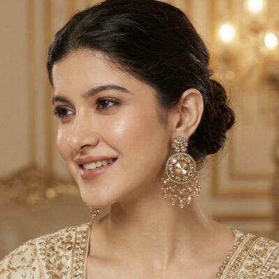 Sunehri Polki Earings Classic