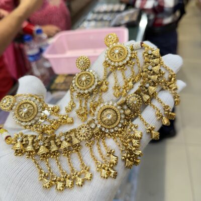 Antique Goldlook Mini Charms Latkan Choker set