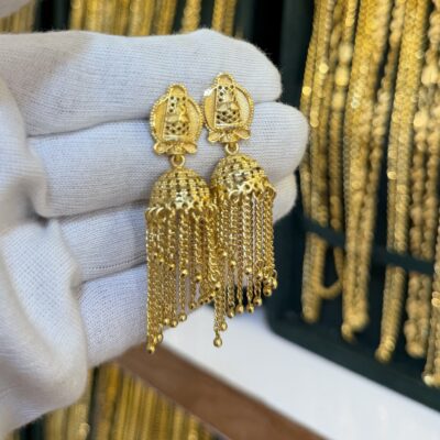 Real Gold Look Dubai Jhaalar Jhumka 03