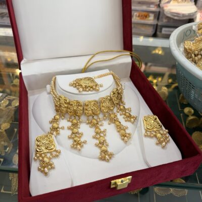 Real Gold Look Graining Jhaalar Rawaiti set