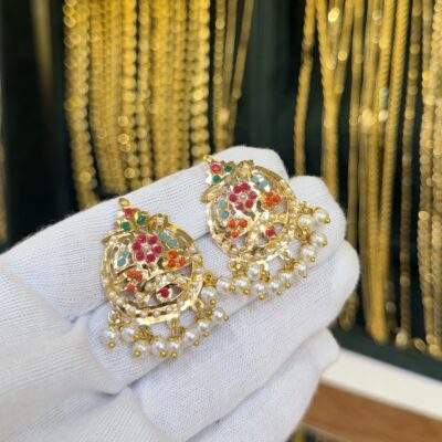 Premium Navratna Jadau Earings