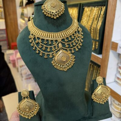 Antique Goldlook Classic Wave Necklace set