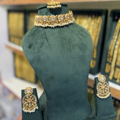 Antique Goldlook Designer Grain Choker set